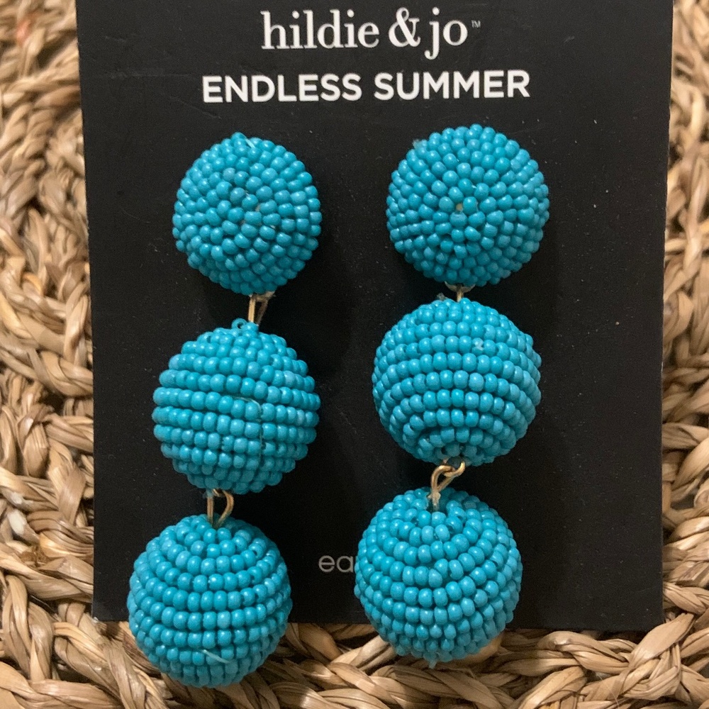 Hildie & Jo Endless Summer 3-tier Seed Beaded Drop Earrings